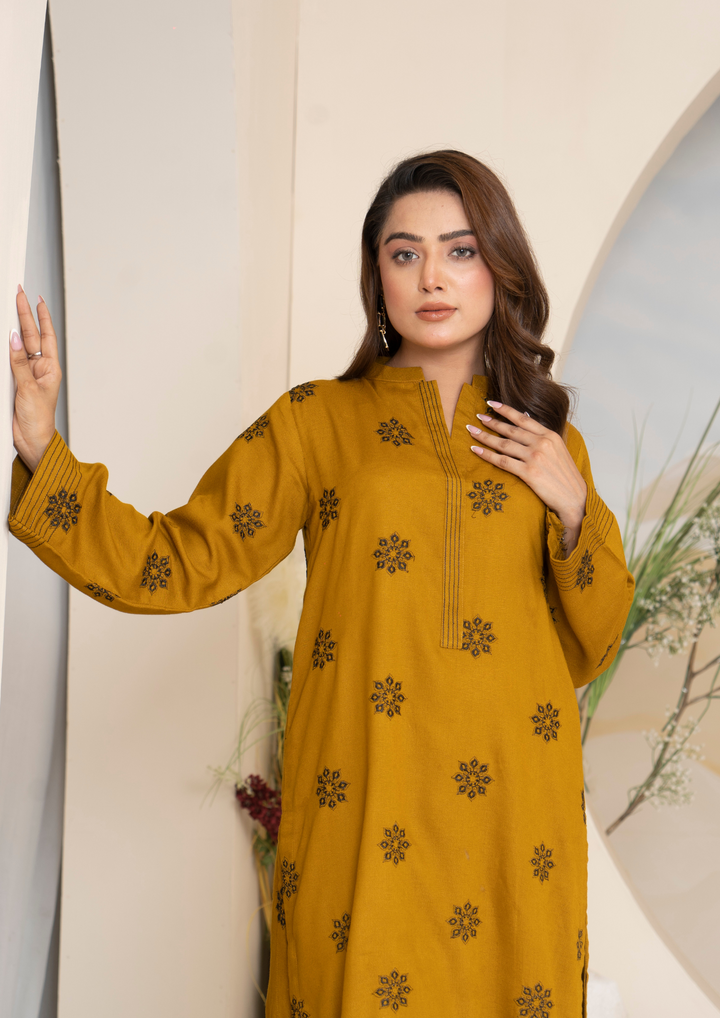 2pc Embroidered Karandi W24-EMB-0015