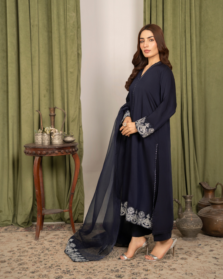 3Pc Embroidered Silk Viscose FATAH-F25-0017