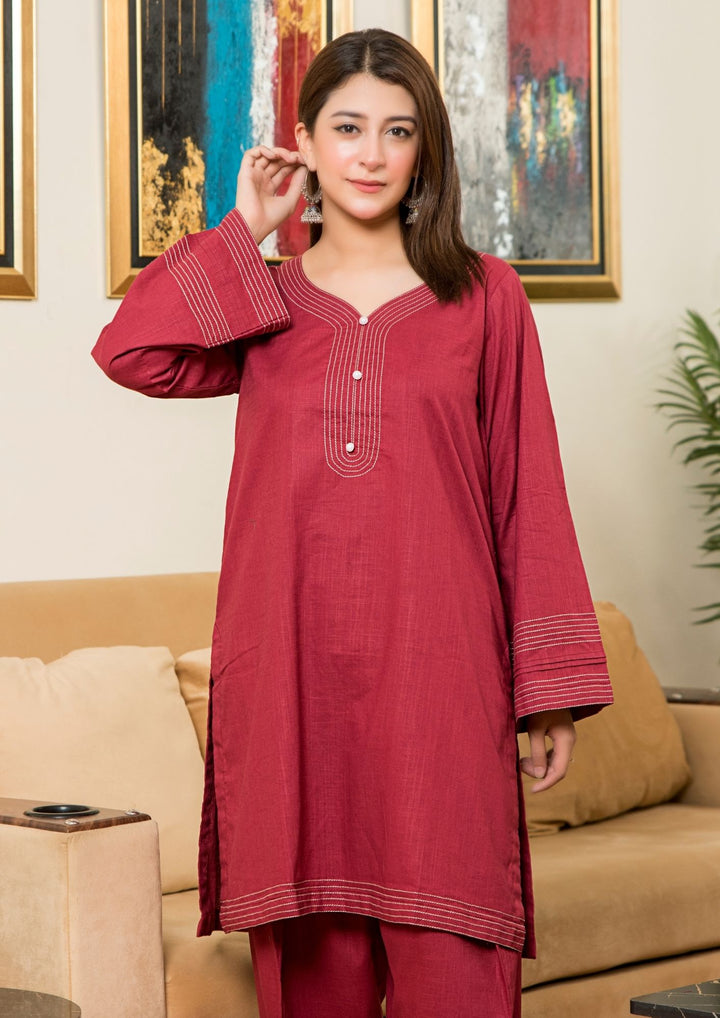 2pc Cotton Cord Set Rozana-S25-0001
