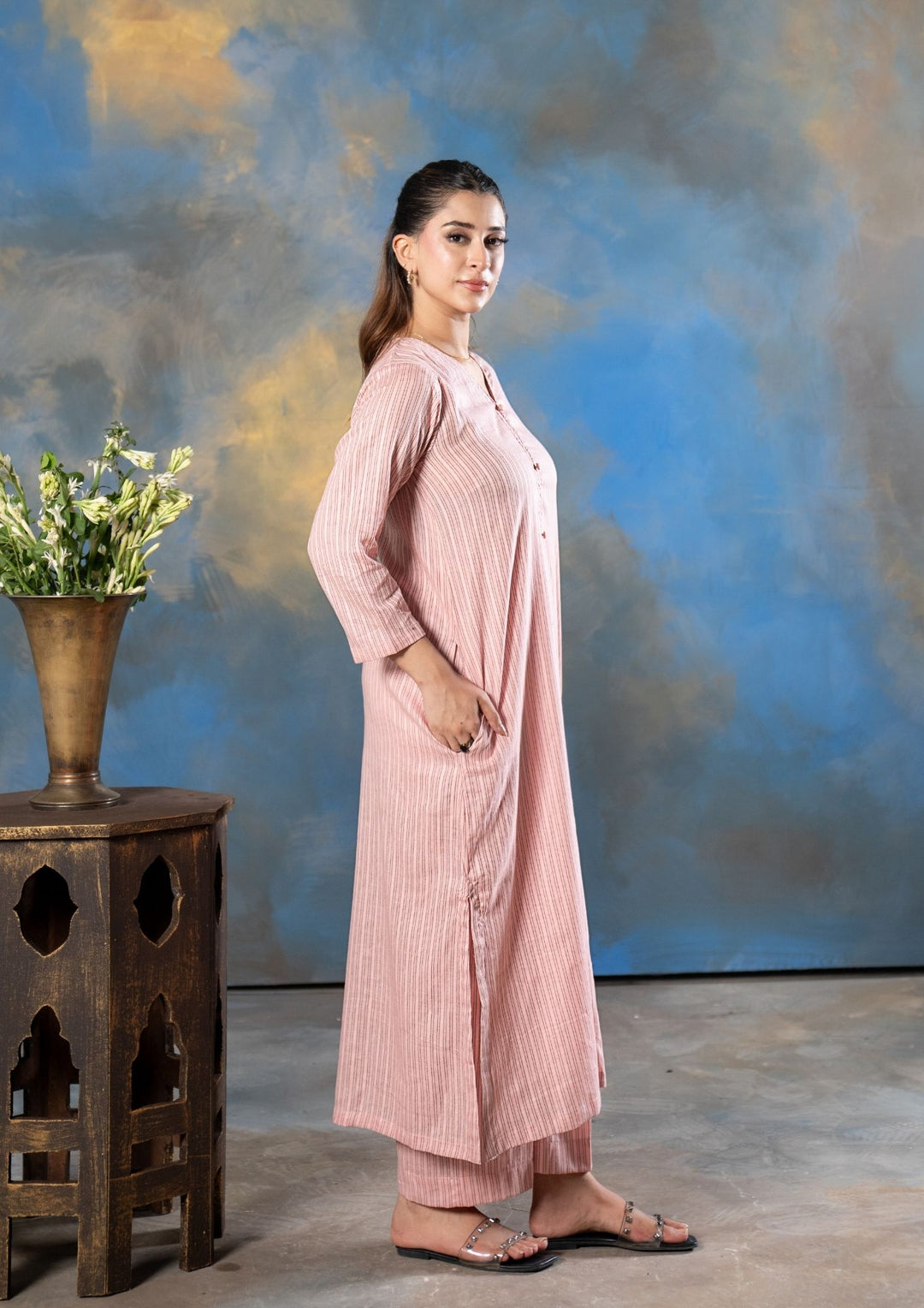 2Pc Bubble Lawn Blush Pink ROZ-R26-0020