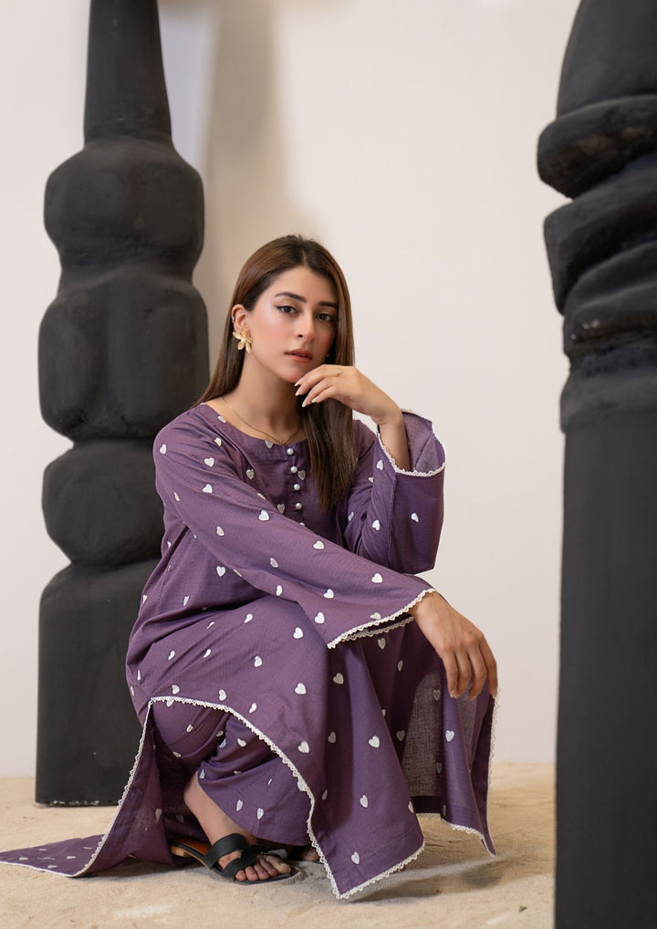 2Pc Embroidered Lawn Purple RIW-R26-0036