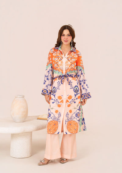 2Pc Printed Arabic Silk AMJ-S26-0005