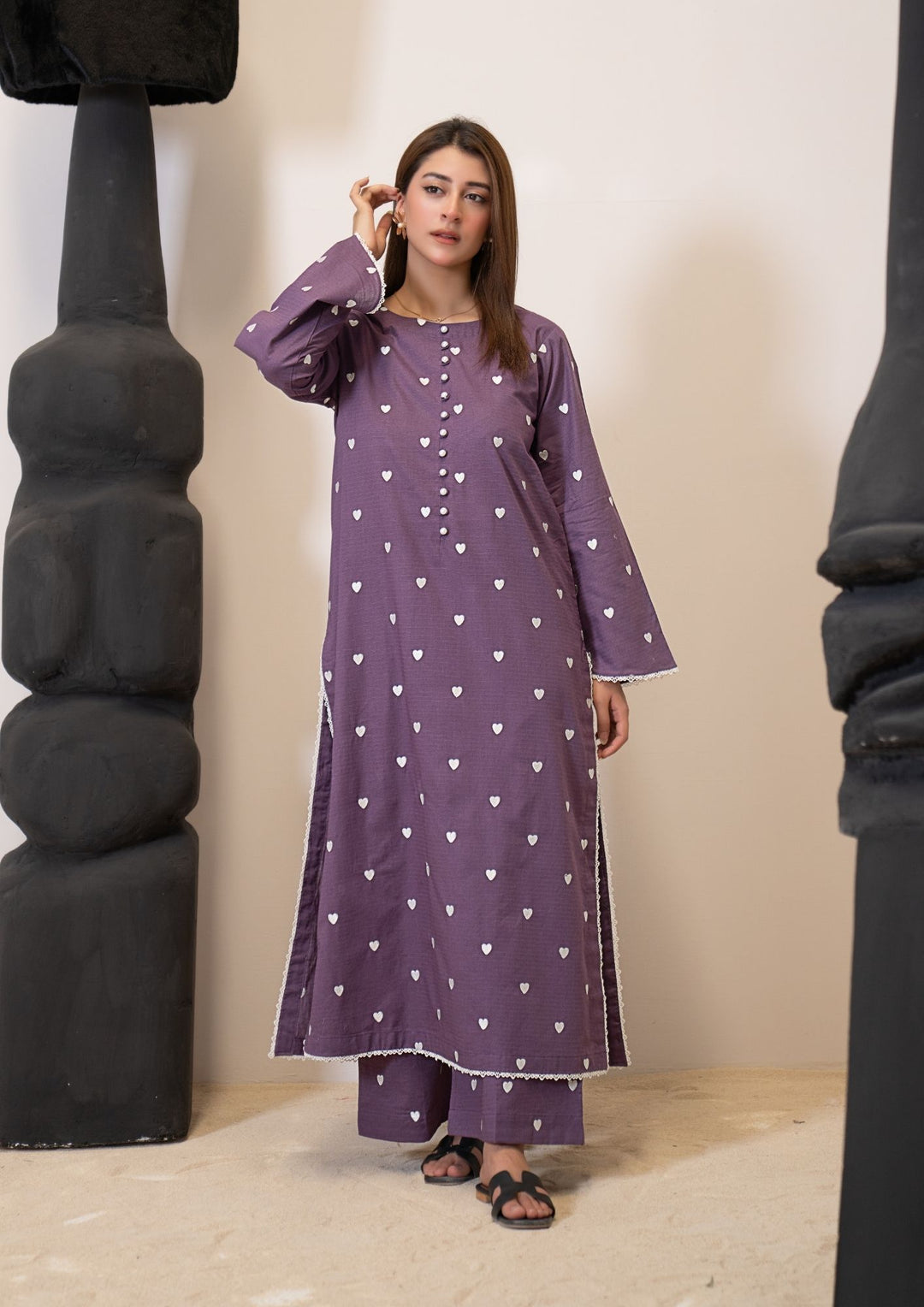2Pc Embroidered Lawn Purple RIW-R26-0036