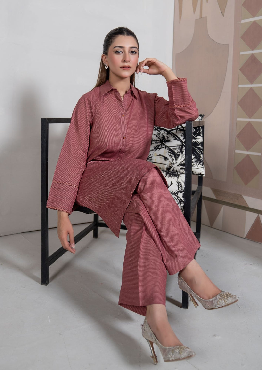 2pc Golden Stripe Maisuri Lawn ROZ-R26-0010