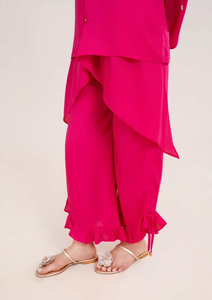 2Pc Georgette Hot Pink JUPITER-F25-0028