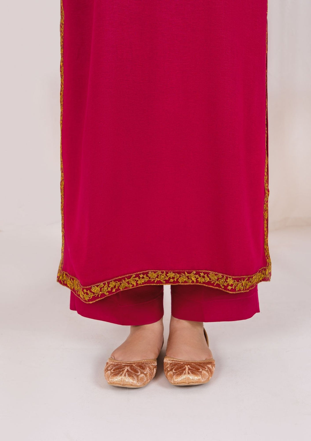 3pc Embroidered Silk Karandi with Embroidered Border Shawl AML-W25-0022