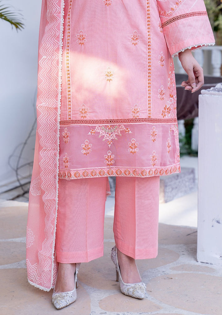 3Pc Embroidered Lawn with Block Printed Chiffon Dupatta SUM-M26-0003