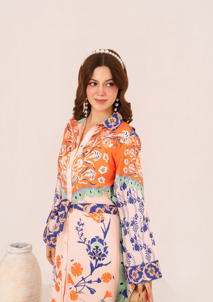 2Pc Printed Arabic Silk AMJ-S26-0005