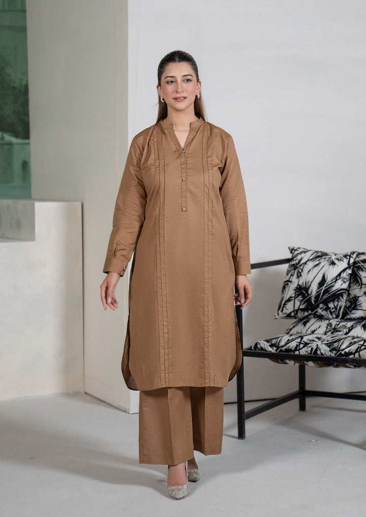 2Pc Cotton Lawn Warm Brown ROZ-R26-0006