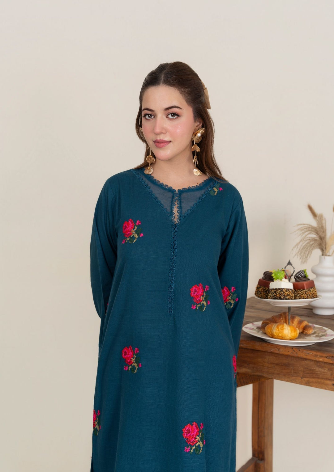 2pc Multi Embroidered Khaddar AML-W25-0006