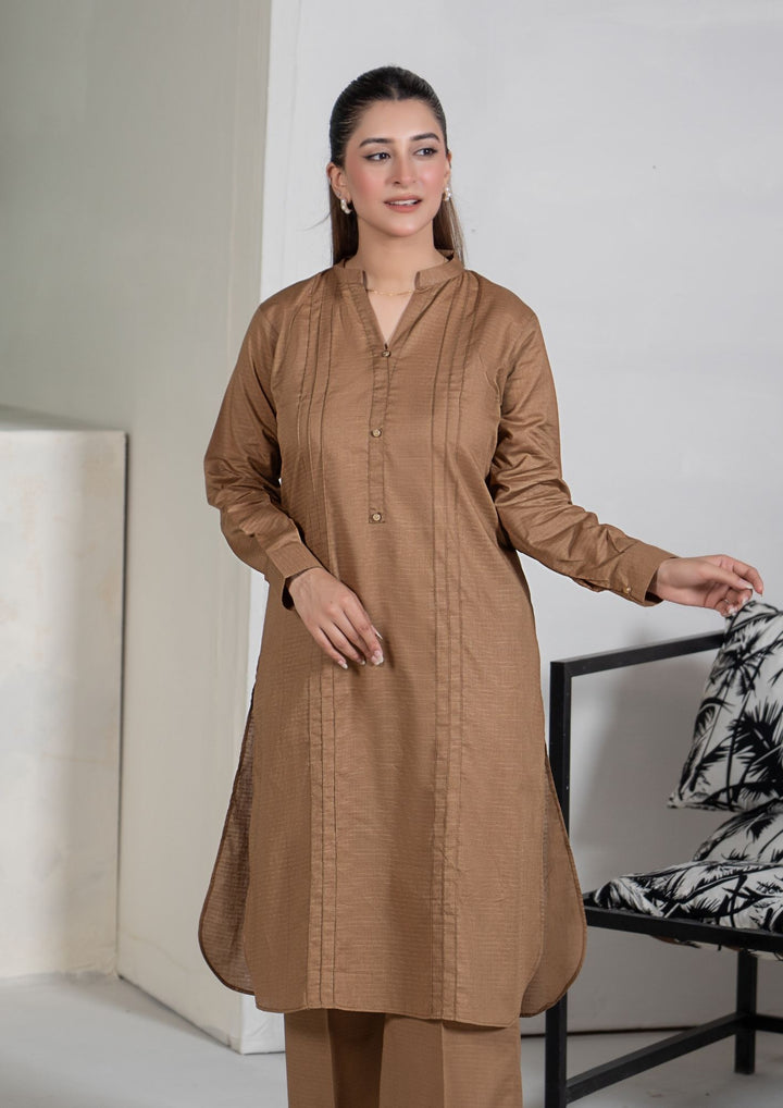 2Pc Cotton Lawn Warm Brown ROZ-R26-0006