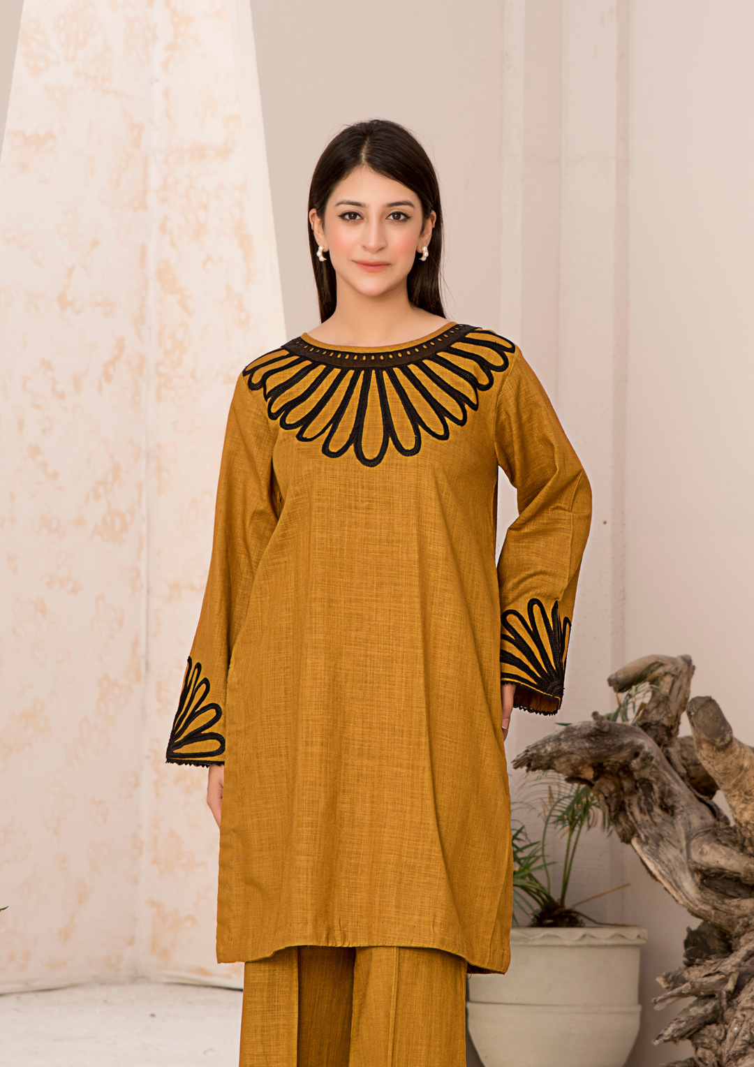 2pc Embroidered Deluxe Karandi W24-EMB-0017