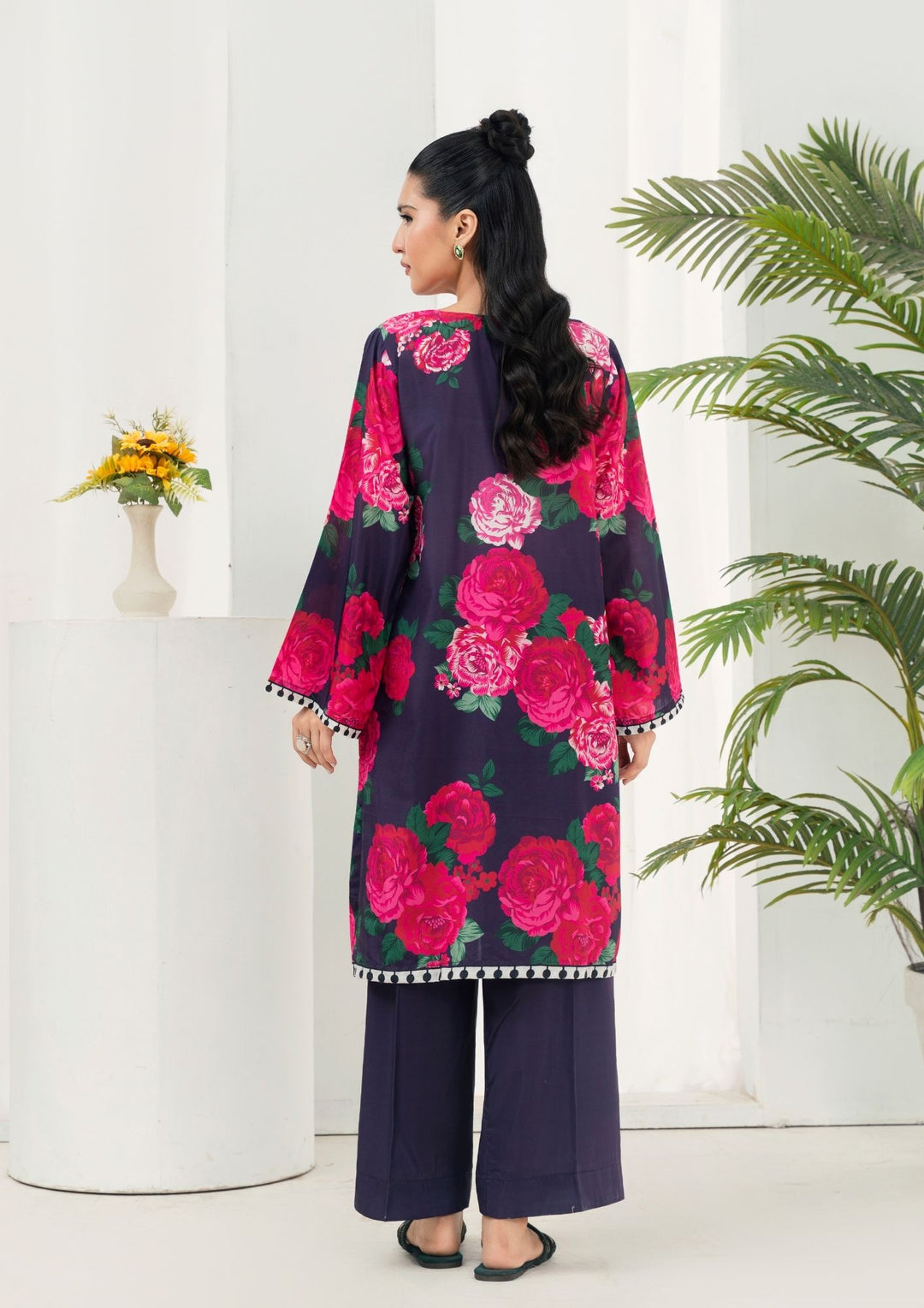 2Pc Printed Arabic Silk AML-W25-0045