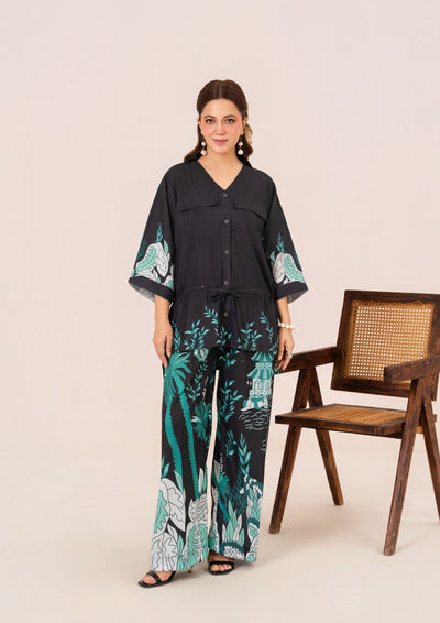 2Pc Printed Arabic Silk AMJ-S26-0006