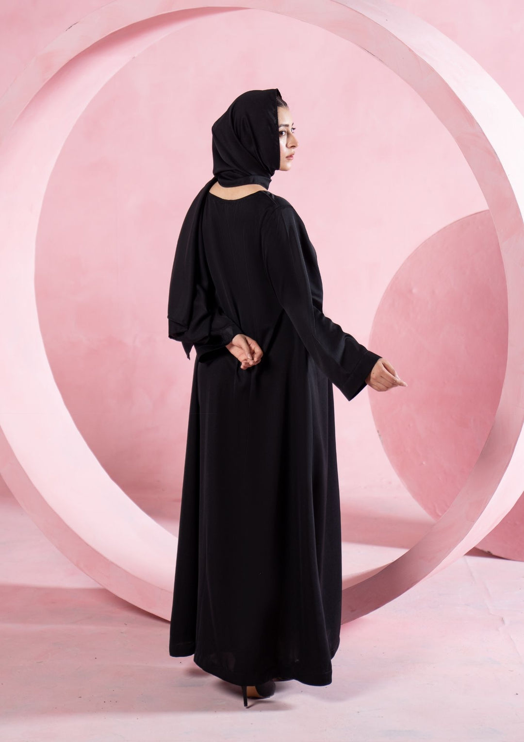 Noir Cascade Abaya ABL-A26-0006