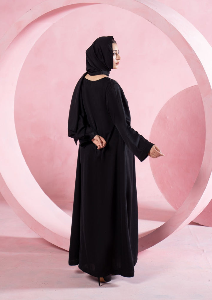 Noir Cascade Abaya ABL-A26-0006
