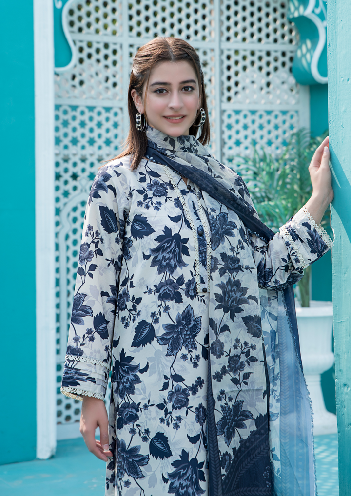 3Pc Printed Arabic Silk Lawn FATAH-F25-0013