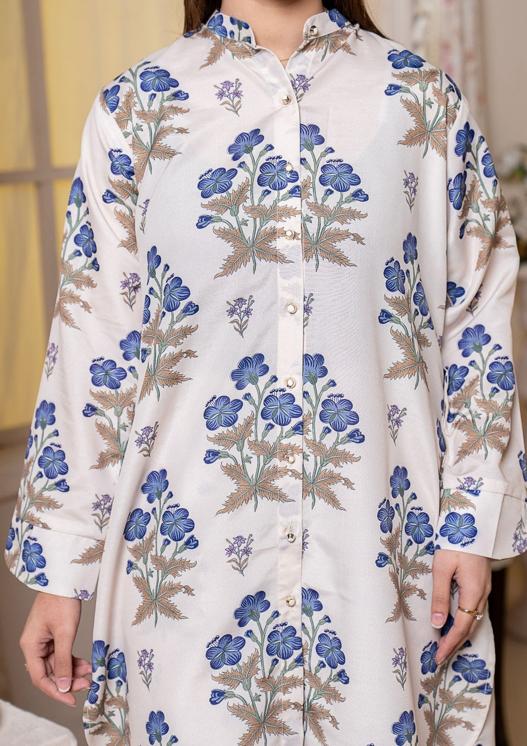 2Pc Digital Print Arabic Silk Lawn Gulmeena-G26-0015