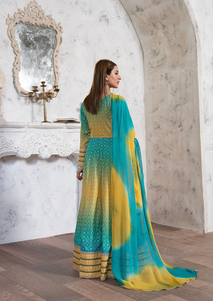 2Pc Chunri Digital Print Lawn Frock with Tie & Dye Chiffon Dupatta RIW-R26-0026