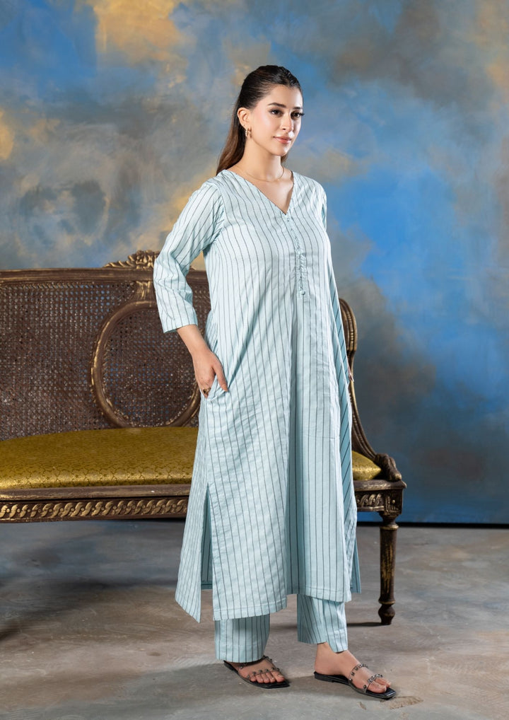 2Pc Bubble Lawn Ice Blue ROZ-R26-0017