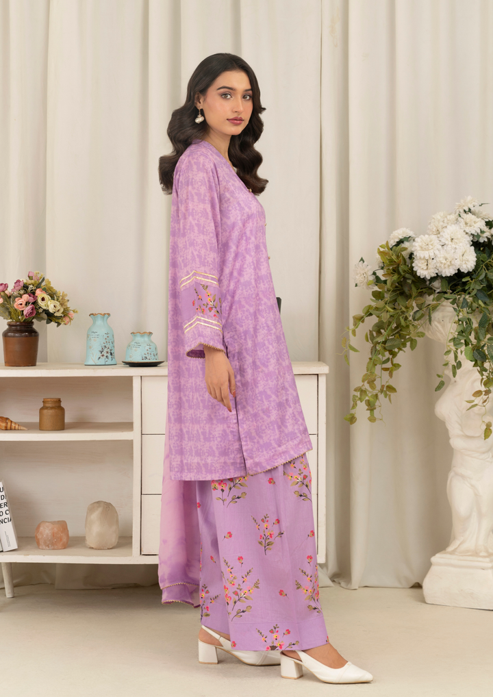 3Pc Tie&Dye Digital Print Lawn with Farshi Shalwar FATAH-F25-0005