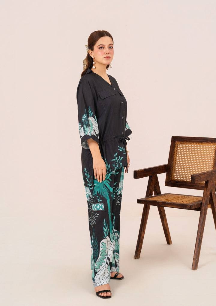 2Pc Printed Arabic Silk AMJ-S26-0006