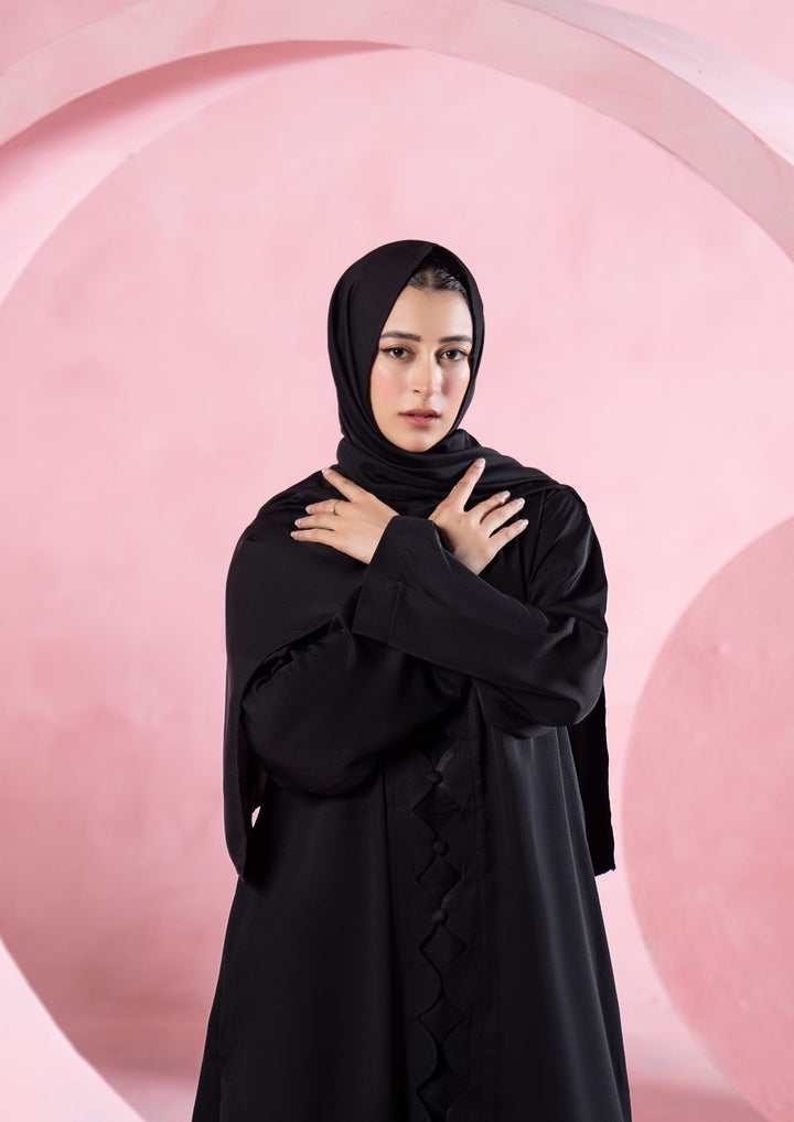 Noir Cascade Abaya ABL-A26-0006