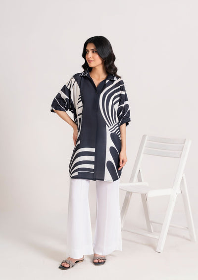 2Pc Swiss Silk Midnight Monochrome JUPITER-F25-0015