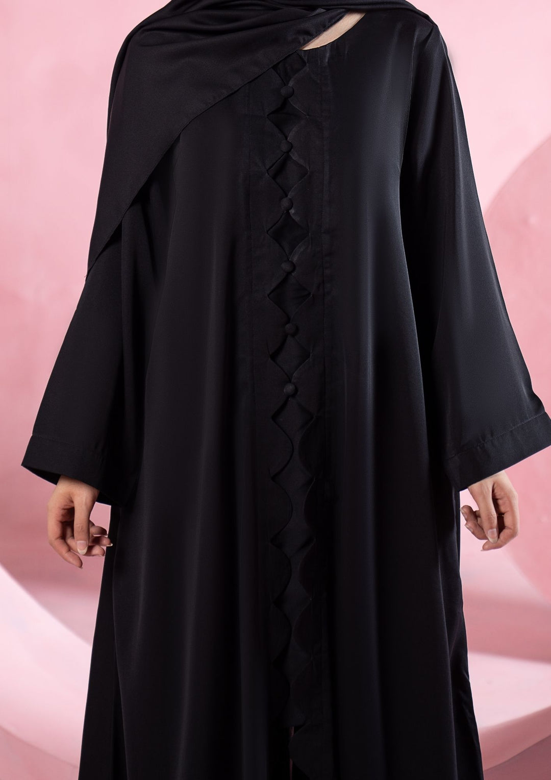 Noir Cascade Abaya ABL-A26-0006