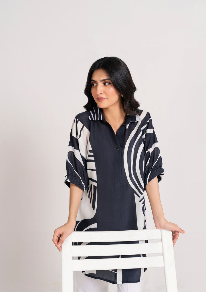 2Pc Swiss Silk Midnight Monochrome JUPITER-F25-0015
