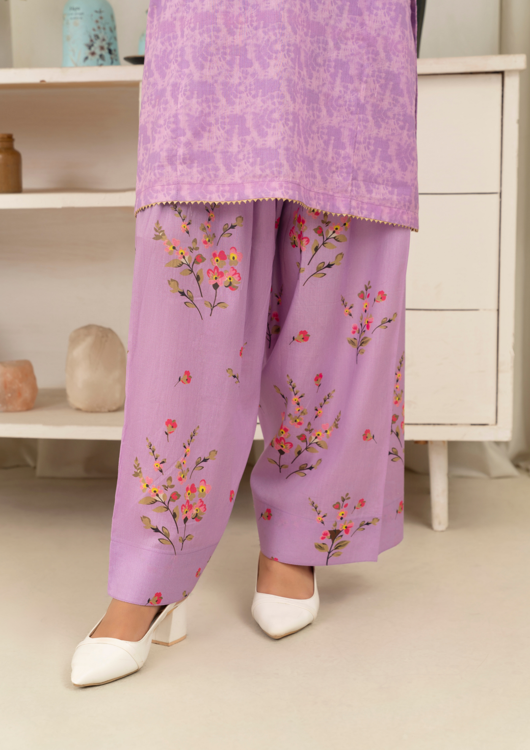 3Pc Tie&Dye Digital Print Lawn with Farshi Shalwar FATAH-F25-0005