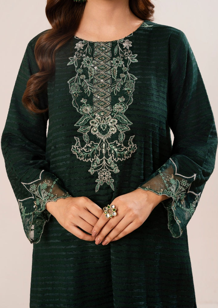 3Pc Alpine Velvet Tilla Embroidered with Velvet Shawl Bottle AFP-A25-0007