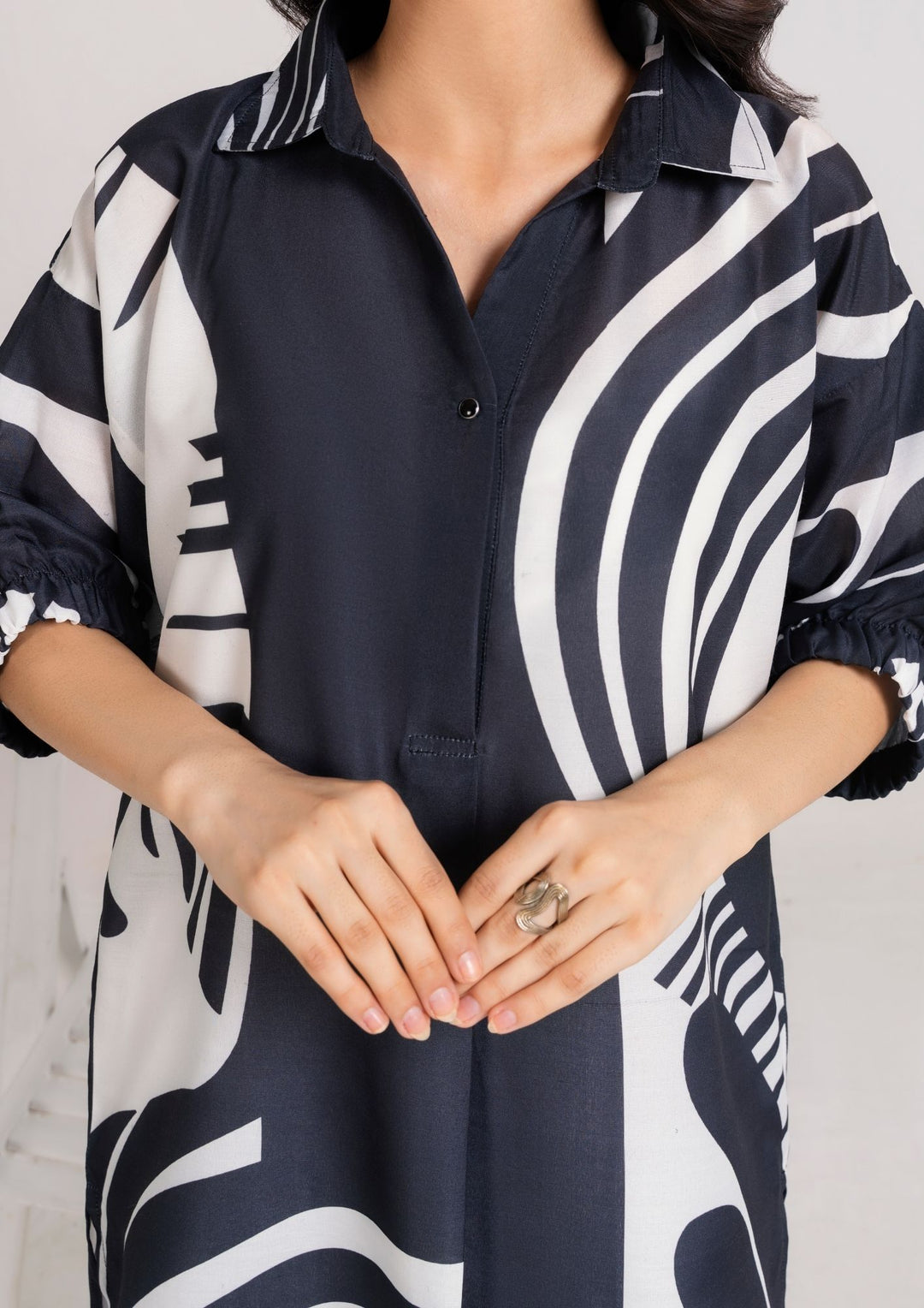 2Pc Swiss Silk Midnight Monochrome JUPITER-F25-0015