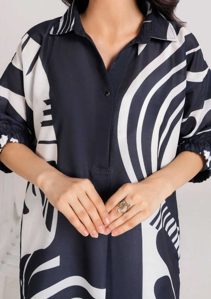 2Pc Swiss Silk Midnight Monochrome JUPITER-F25-0015