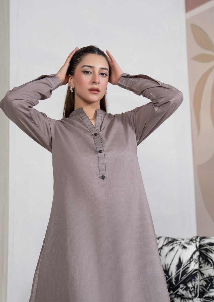 2Pc Cotton Lawn Grey ROZ-R26-0005