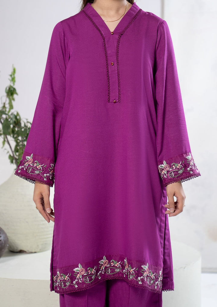 3Pc Embroidered Alpine Karandi Magenta SAY-W26-0007