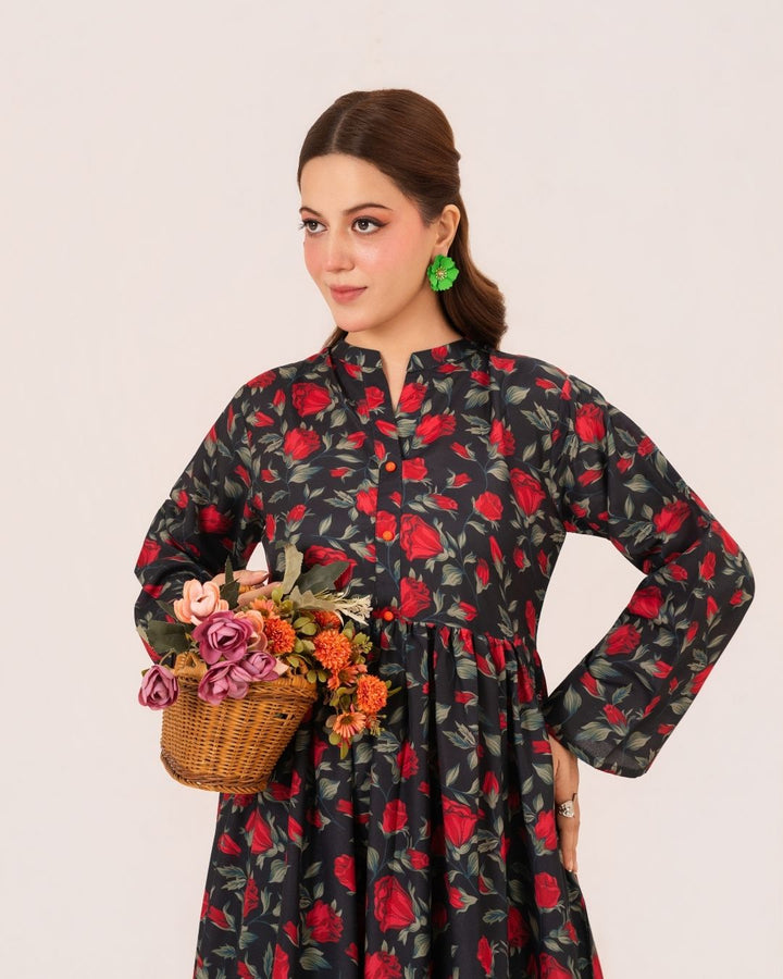 1Pc Digital Print Swiss Silk Long Tunic JUPITER-F25-0042