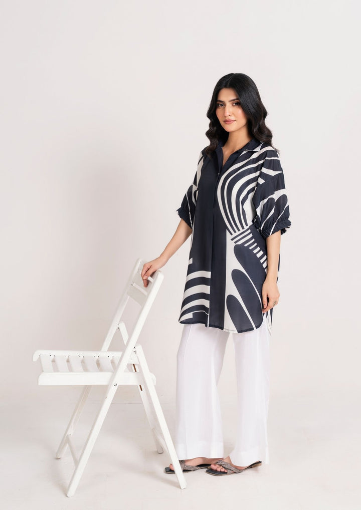 2Pc Swiss Silk Midnight Monochrome JUPITER-F25-0015