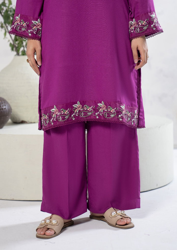 3Pc Embroidered Alpine Karandi Magenta SAY-W26-0007