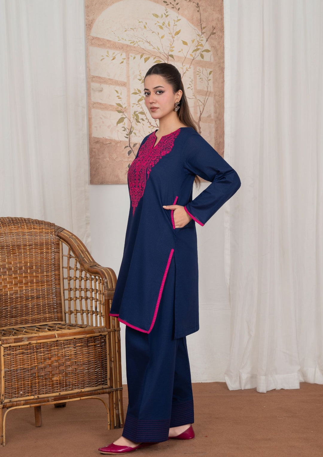 2pc Embroidered Lawn with Farshi Shalwar JASHAN-J26-0041