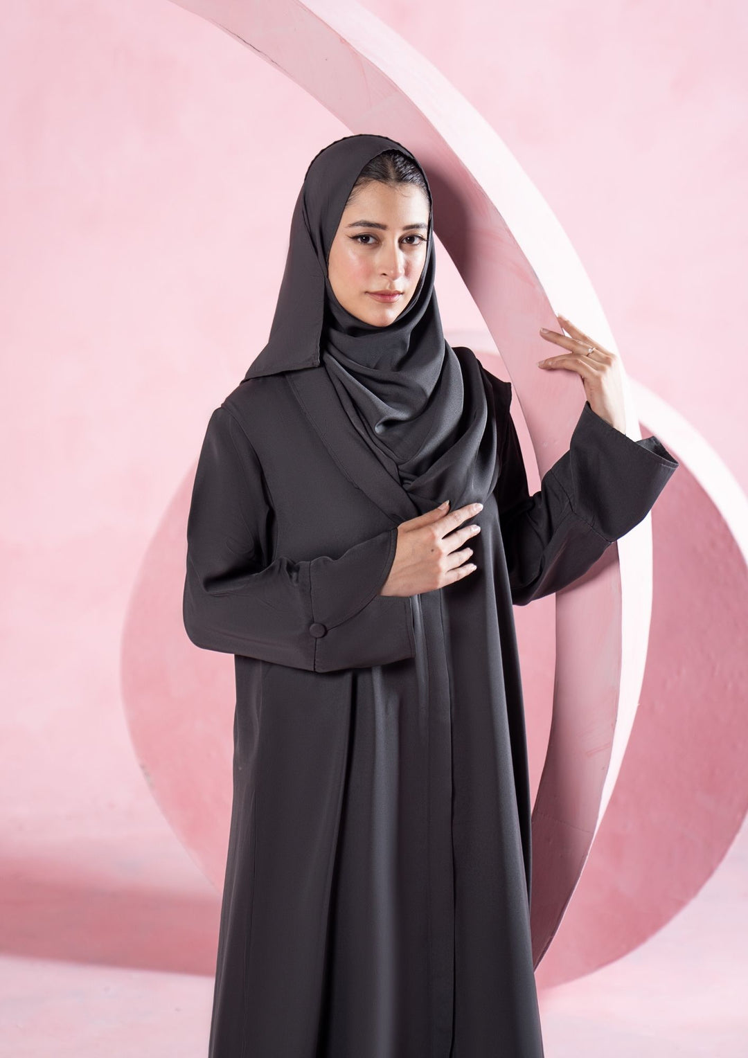 Charcoal Classic Abaya ABL-A26-0007