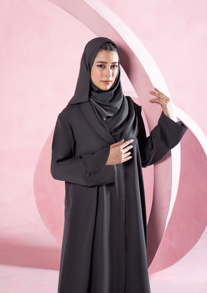 Charcoal Classic Abaya ABL-A26-0007