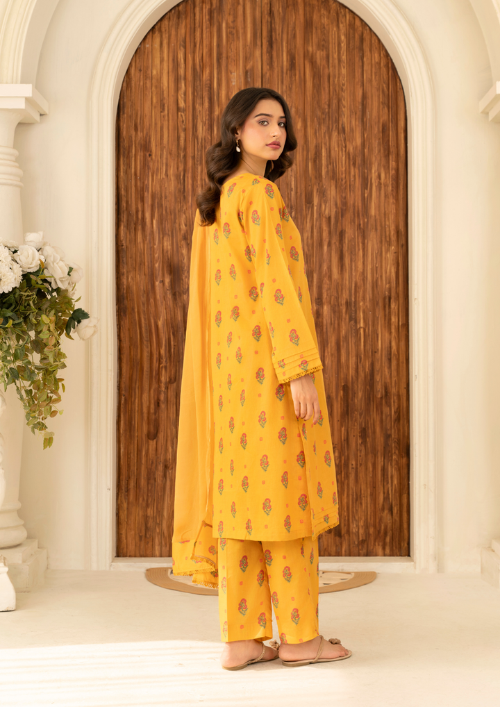 3Pc Digital Print Lawn FATAH-F25-0007