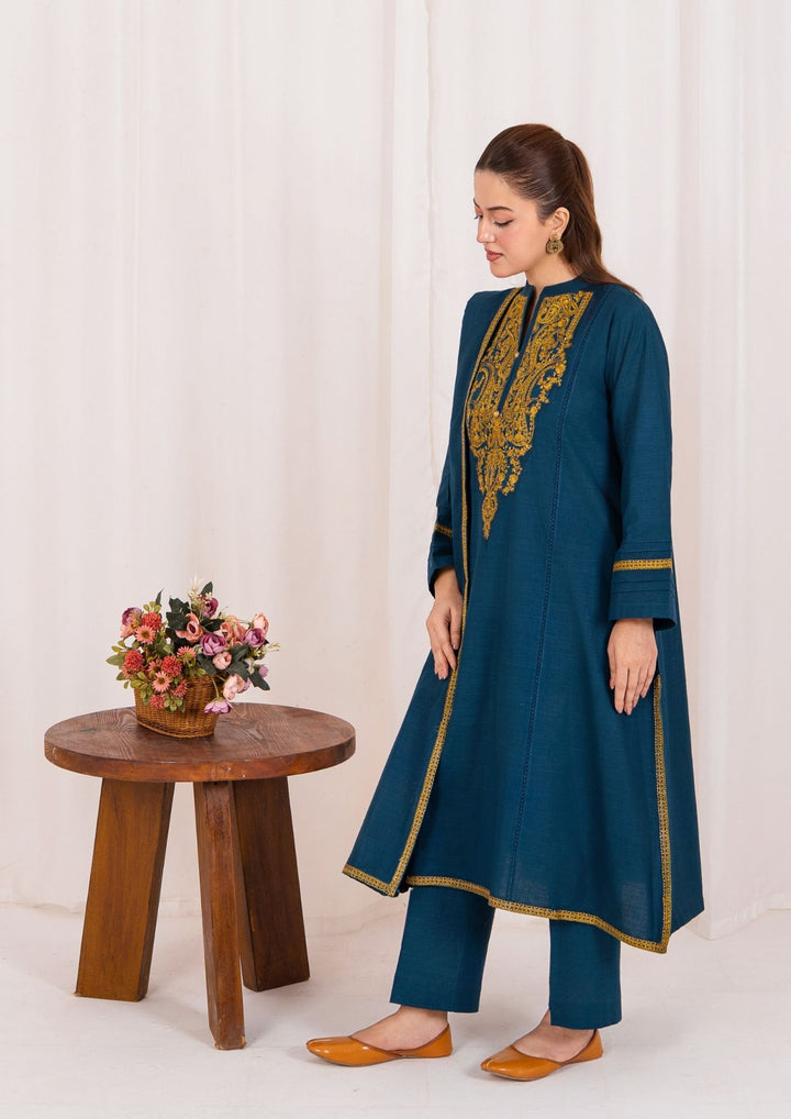3pc Embroidered Khaddar with Embroidered Border Shawl AML-W25-0023