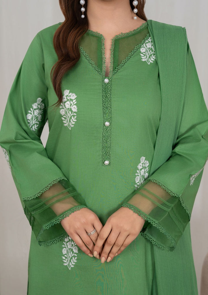 3Pc Embroidered Lawn Green JASHAN-J26-0032