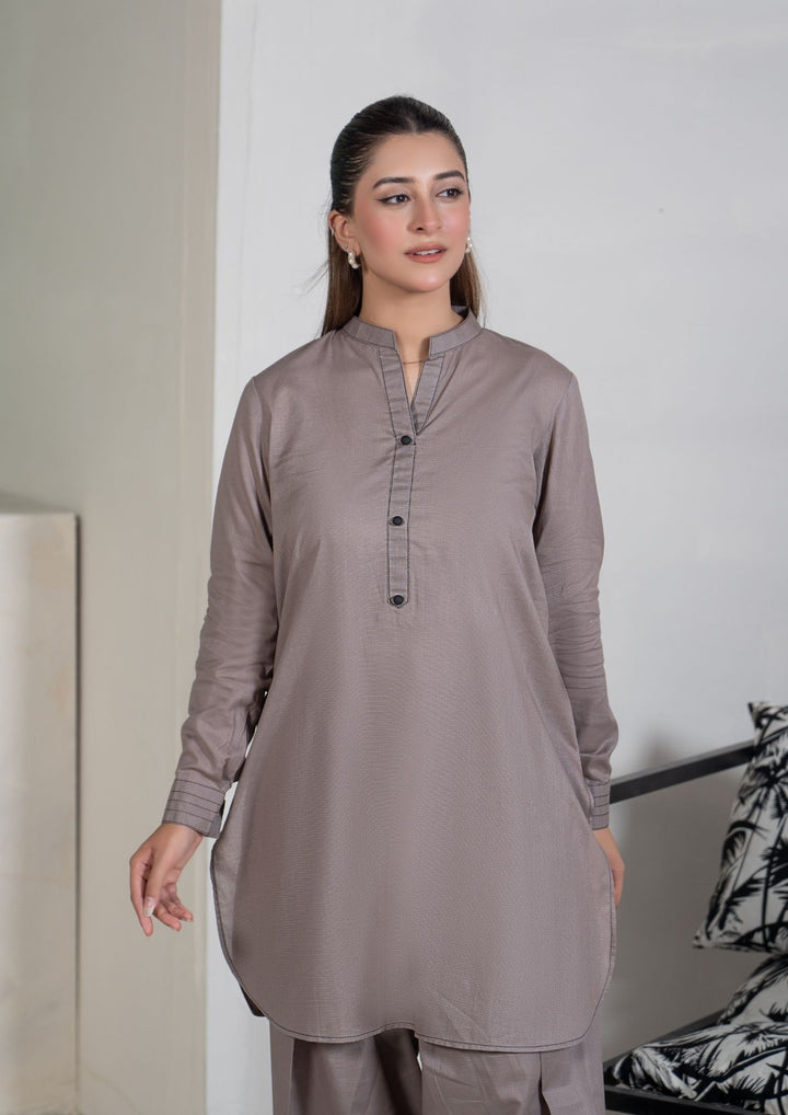 2Pc Cotton Lawn Grey ROZ-R26-0005
