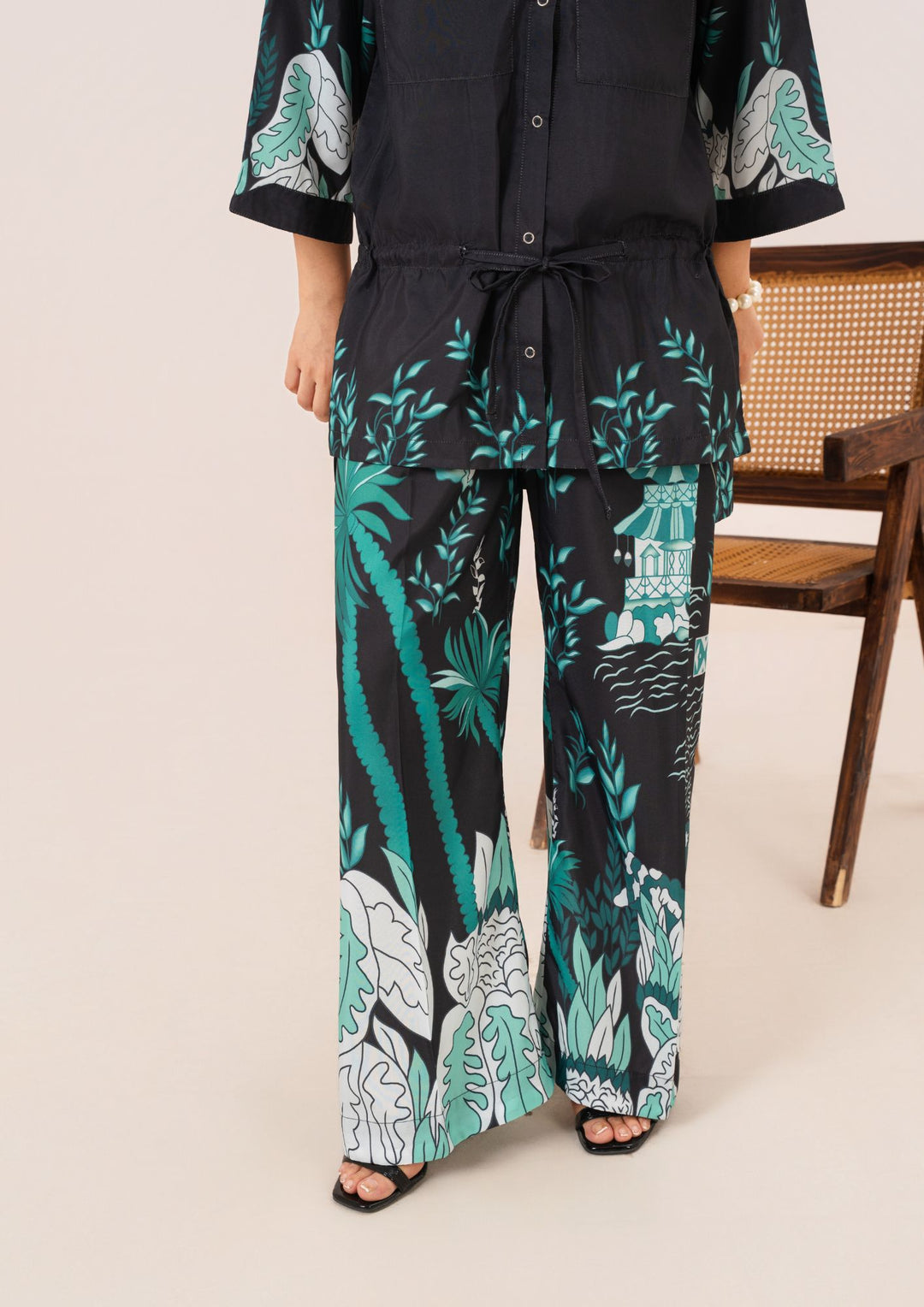 2Pc Printed Arabic Silk AMJ-S26-0006