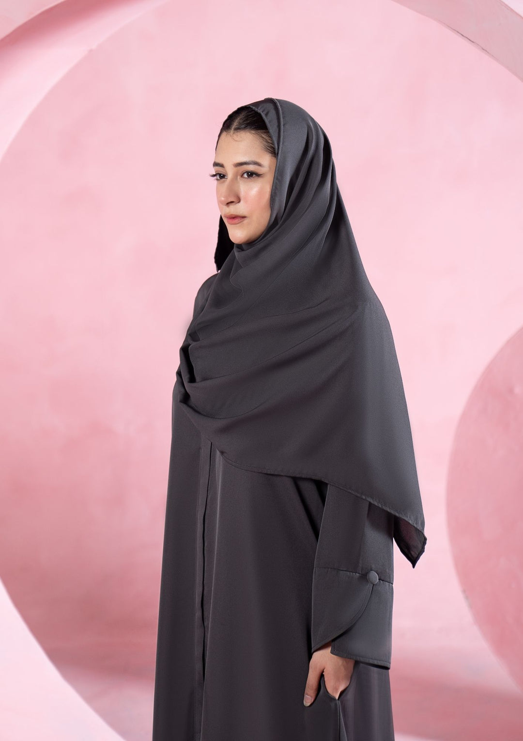 Charcoal Classic Abaya ABL-A26-0007
