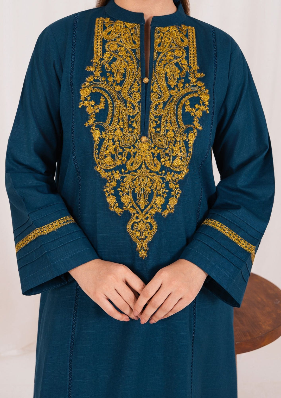 3pc Embroidered Khaddar with Embroidered Border Shawl AML-W25-0023