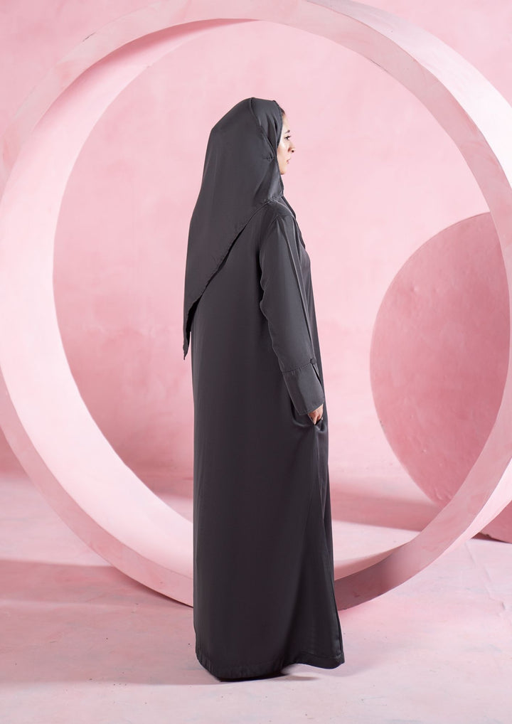 Charcoal Classic Abaya ABL-A26-0007